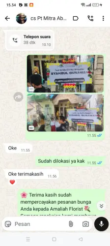 Testimonial Papan Bunga legok kidul